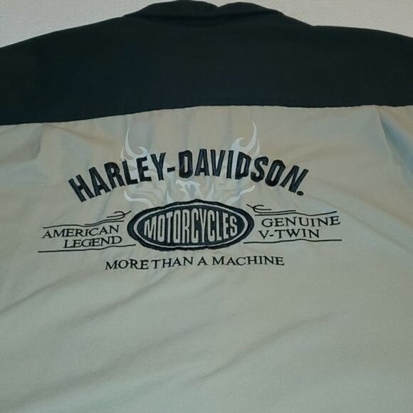 Harley-Davidson Embroidered Graphic Pocketed SS Casual‎ Button-Down Sz L Shirt - Picture 9 of 15
